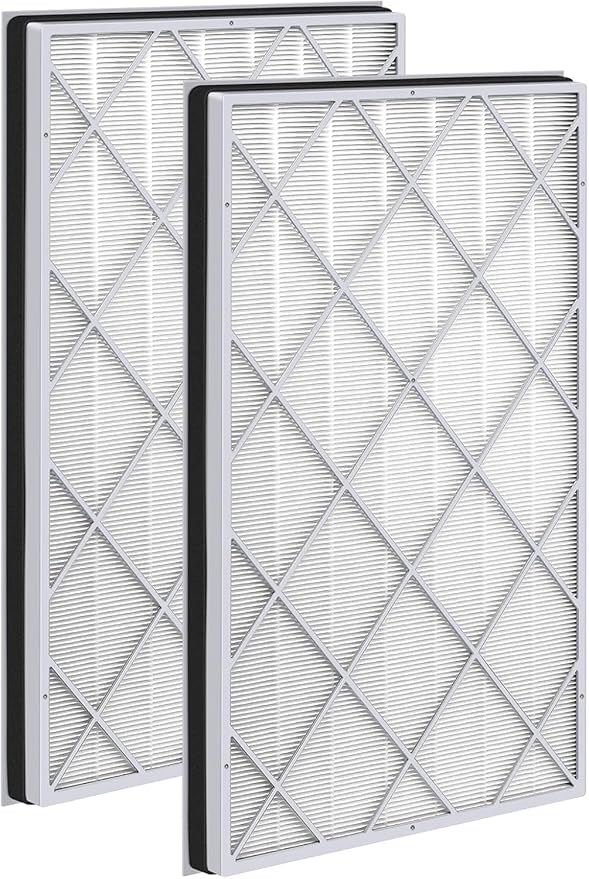 HE601 H13 True HEPA Replacement Filt-er Compatible with Shark Air Purifi-er 6 (HE601 & HE602), #HE6FKPET, True HEPA for Shark HE601 Air Purifi-er Filt-er Replacement, 2 Pack