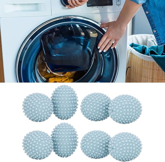 8pcs Washer Dryer Balls Laundry Washing Ball Reusable Prevent Tangling Stain Removal PVC Softener Ball for Washing Machine