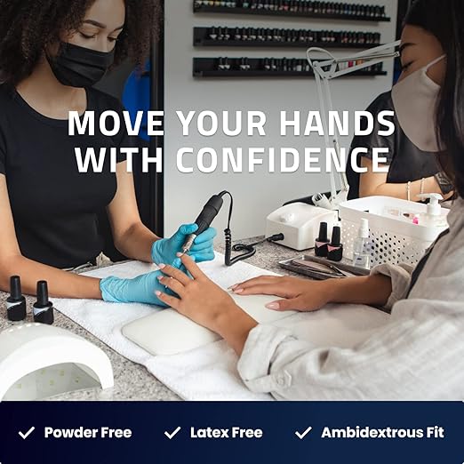 BLUZEN Black Extra Strength Disposable Nitrile Gloves Small - Food and Medical Grade Disposable Gloves - Rubber and Latex Free Gloves - For Surgical, Medical, Food Service, Kitchen, Mechanic, Cooking
