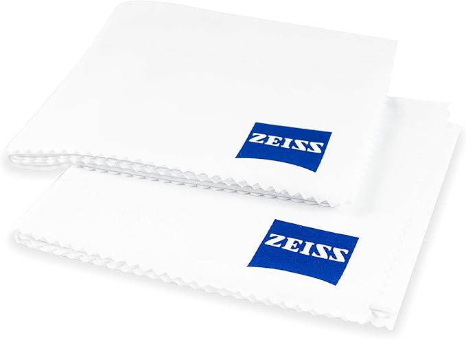 ZEISS Pre-Moistened Lens Wipes, 600 Count + Microfiber Lens Cleaning Cloths, Pack of 2 Jumbo Size