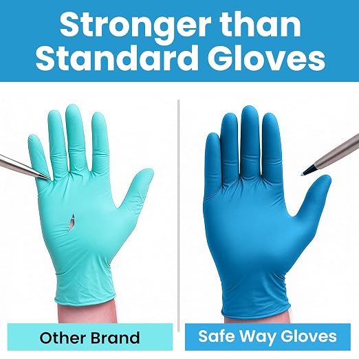 SAFEWAY USA Disposable Vinyl Medical Gloves Bulk — Non-Latex, Powder-Free, Multi-Purpose Protective Professional Gloves for Household Chores, Nursing, Hospital, Lab Work and More — (3000 pcs, Small)