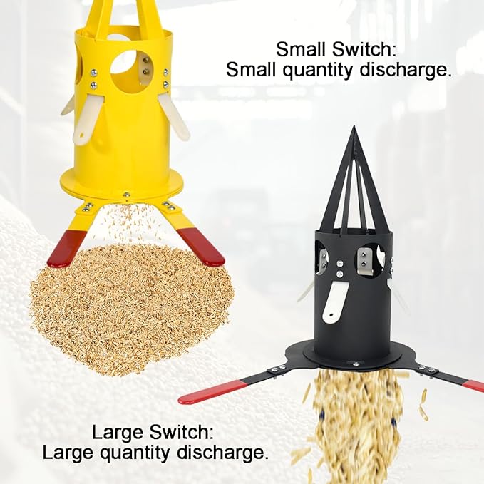 Big Bag Dispenser Bulk Bag Unloader – Heavy Duty Feed Unloader Tool for Animal Feed, Grain, Fertilizer – Rust-Resistant, Portable for Farm, Warehouse, Home Use (Black)