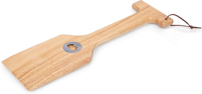PICNIC TIME NCAA Unisex-Adult NCAA Hardwood BBQ Grill Scraper with Bottle Opener