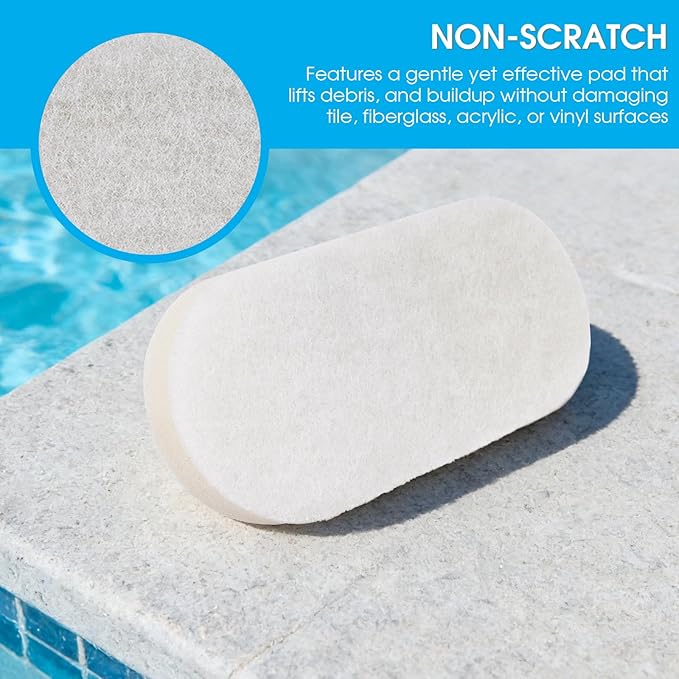 TidyMister Hot Tub & Spa Scrub Pad – Flexible Handheld Non-Scratch Scouring Pads, Pool Tile & Surface Cleaning, Replaceable Design, 5 Pack