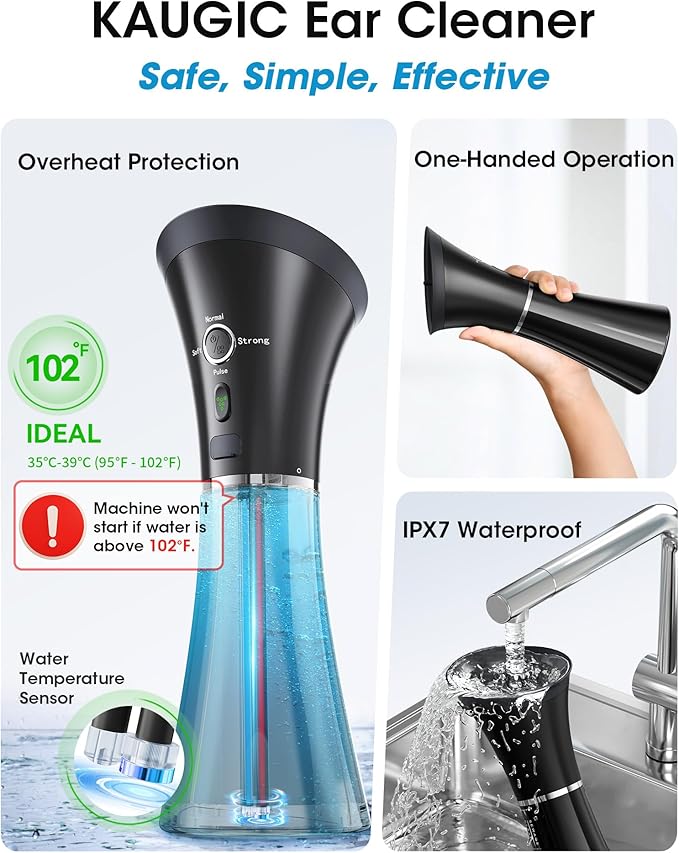 Ear Wax Removal Kit with Camera – Ear Cleaner Tool for Safe & Effective Ear Care – Includes Ear Camera for Visual Inspection & Gentle Ear Irrigation System – Complete Ear Cleaning Solution