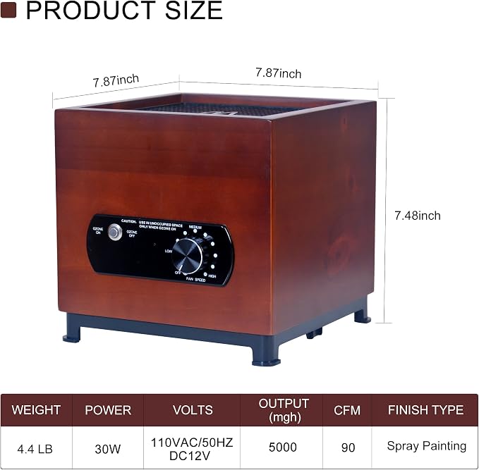 0zone Generator 3500 Sq/Ft Air Ionizers Machine for Commercial Industrial | Ozone Machine Smells from Small Apartments, Hotels, Vehicles and Boats