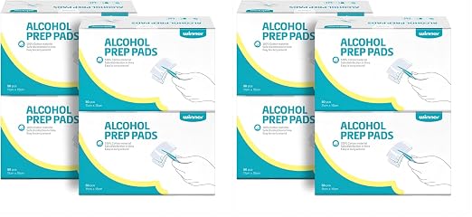 Winner Alcohol Wipes Individually Wrapped, 6" x 4" Large Prep Pads with 70% Isopropyl Alcohol, Essential for First Aid, Home and Laboratories, 4-Ply, 200 Count (Pack of 2)