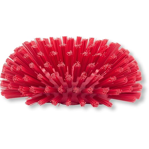 SPARTA Tank and Kettle Scrub Brush Heavy-Duty Tile Brush, Color-Coded and Handle Compatible (Sold Separately) for Optimal Access In Spacious Containers, Plastic, 5.25 X 7.5 Inches, Red