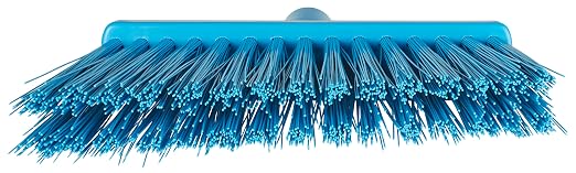 Vikan 29143 Broom,Angle Cut,Stiff,11",PP/PET,Blue