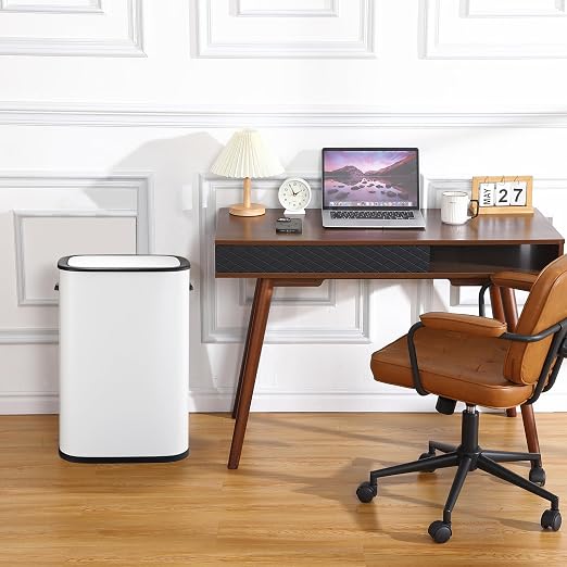 Garvee 13 Gallon Automatic Sensor Trash Can with Motion Activated Lid - Touchless Kitchen & Bathroom Garbage Bin, Battery Powered Smart Can for Office/Bedroom (50L Capacity)