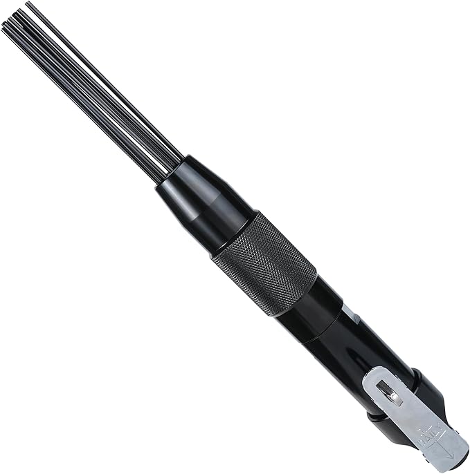 Compact air needle scaler air-powered pneumatic rust paint weld removal tool, pneumatic needle scaler