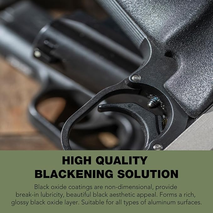 LIIZOUSUDA Professional Aluminum Black Metal Finish | Aluminum Black | Black Oxide Coating | Metal Blackening Solution for Restoring Scratched and Marred Areas | Fast-Drying Fast-Acting, 3.5 Fl oz.