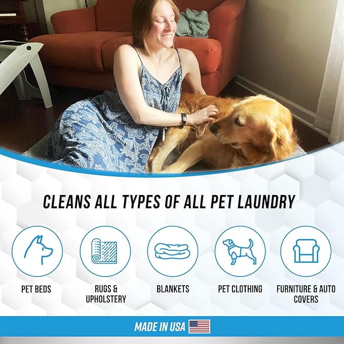ACTIVE Pet Laundry Detergent and Enzyme Laundry Booster Powder - Includes 2LB Pet Detergent Powder and 2LB Enzyme Laundry Booster Additive