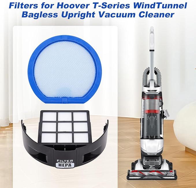 Filter Replacement for Hoover T-Series WindTunnel Bagless Upright Vacuum Cleaner, Replace Part # 303173001, 303172001