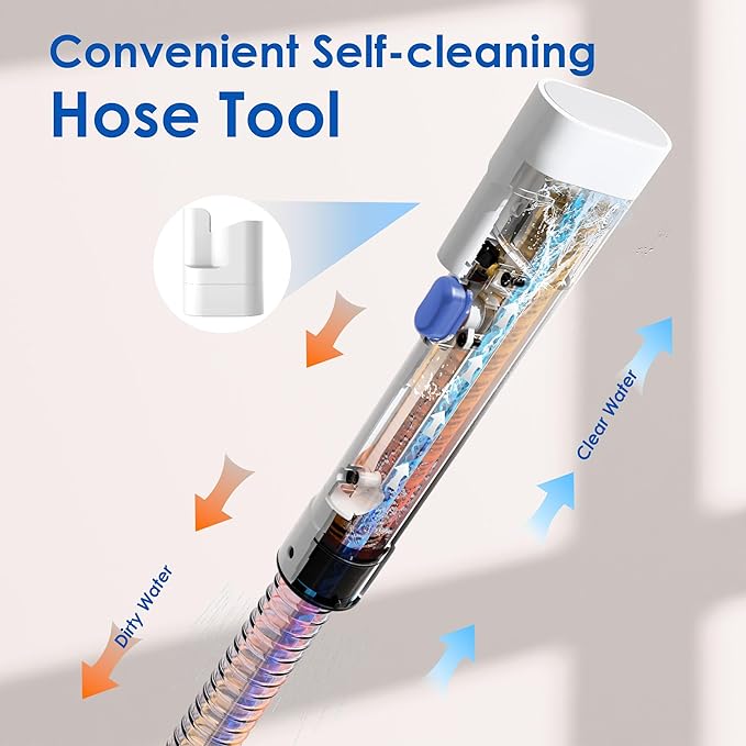 WURESE Portable Carpet & Upholstery Cleaner – 15KPa Powerful Spot Cleaner for Pet Urine, Couch, Stairs & Car Seats – Handheld Deep Cleaning Machine with Self‑Cleaning System & 2 Tools, Blue