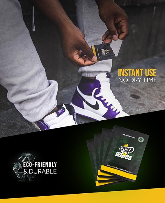 Crep Protect Biodegradable Sneaker Cleaning Wipes & Cure Premium Sneaker Cleaning Travel Kit