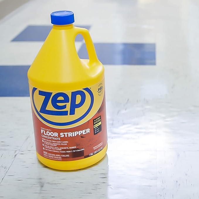 Zep Heavy-Duty Floor Stripper Concentrate - 1 Gallon (1 Unit) ZULFFS128 - Low Foaming, Deep Penetrating Floor Stripper, Removes Finish, Polish and Heavy Buildup (Pack of 2)