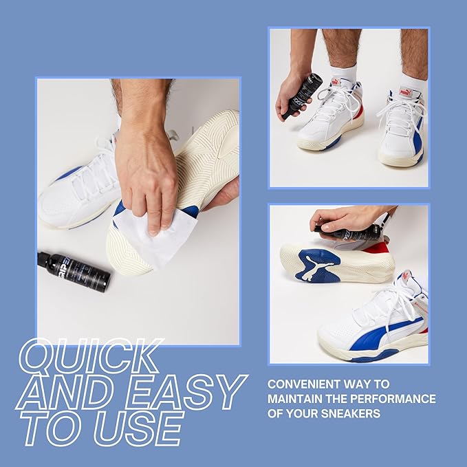 GRIPEXX 2 in 1 Sports Shoe Grip Spray with Sport Towel, Provides Traction & Rejuvenates Soles. Multipurpose Grip Spray for Cleaning & Improving Basketball Shoe Grip. Anti Slip & Performance Enhancer