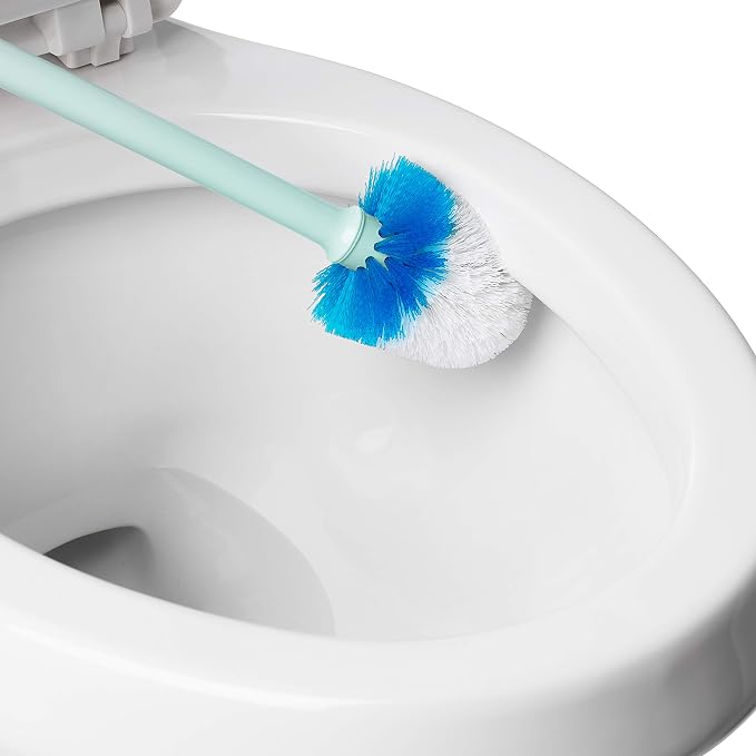 OXO Good Grips Set Toilet Brush & Plunger Combo, White & Good Grips Toilet Brush Replacement Head