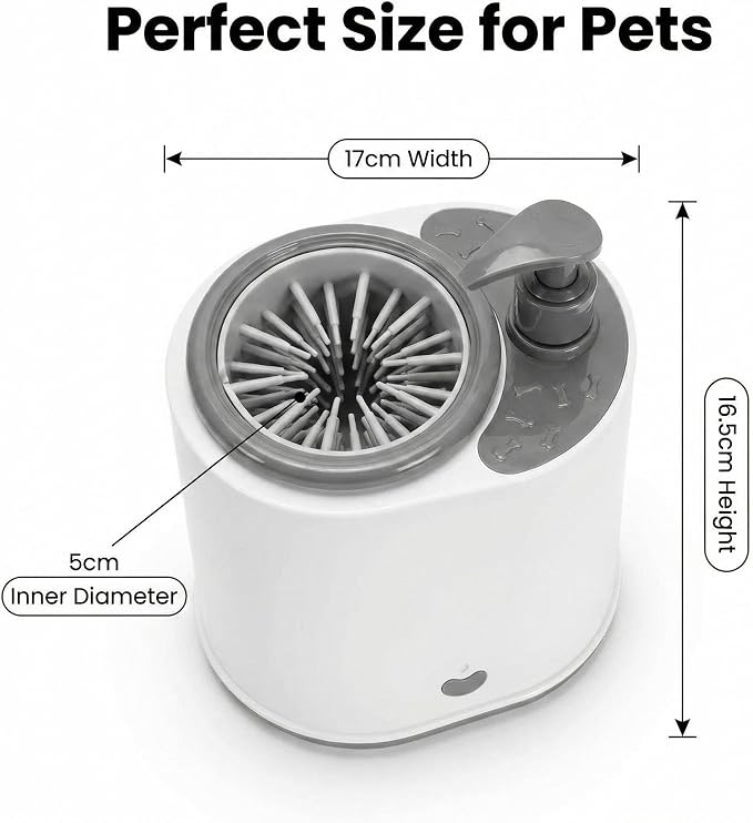 Winb Electric Dog Paw Cleaner with Soap Dispenser, Portable Automatic Washer, Rechargeable, Soft Silicone Bristles, for Dogs & Cats