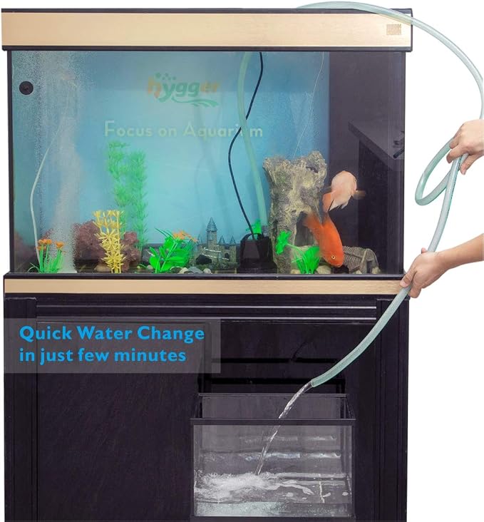 hygger 1060 GPH Quick Water Change Aquarium Pump Submersible Fountain Water Pump Fish Tank Pond Drain Transfer Pump with 3 Adaptors