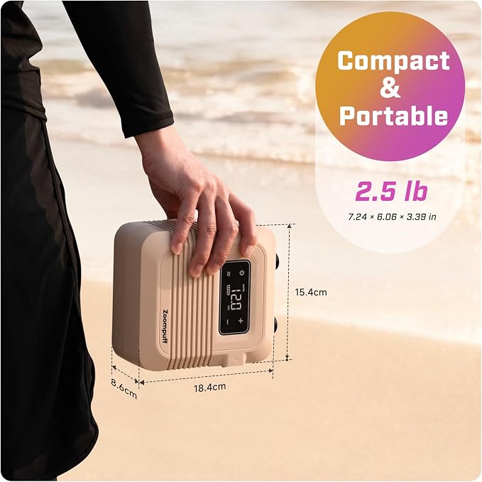 Electric Paddle Board Pump, 20 PSI High Pressure SUP Pump, Intelligent Dual Stage Inflation & Deflation, Auto-Off Rechargeable SUP Air Pump, for Paddleboards, Inflatable Boats, Kayaks