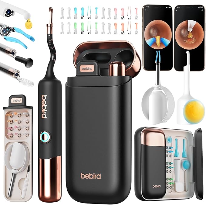 Bebird Earsight Ultra Ear Wax Removal Kit,2K HD Visual Ear Cleaner with Camera,FSA/HSA Eligible Flexible Ear Camera with 90-Minute Battery & Enhanced Light,Ear Cleaning Tool for Adults & Kids