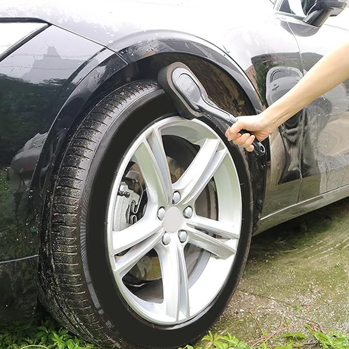 Car Wheel Polishing Waxing Sponge Brush ABS Washing Cleaning Tire Dressing Applicator Pads