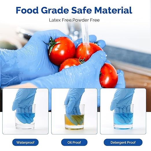 JMU Nitrile Gloves Small Case of 1200, 3.5Mil Medical Exam Gloves, Latex Free, Powder Free, Blue
