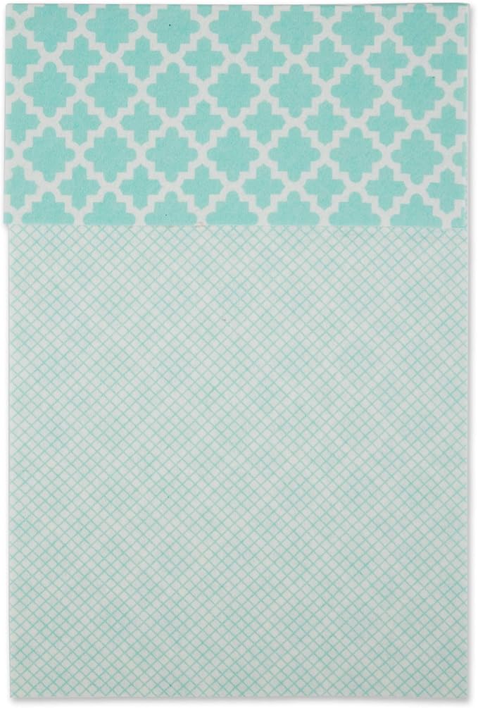 DII Fridge Liner Collection Non-Adhesive, Cut to Fit, 12x24, Aqua Lattice, 6 Piece