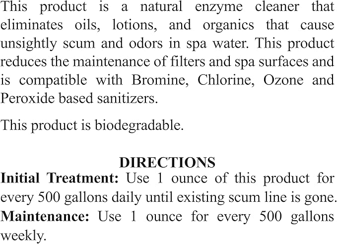 SpaChoice 1-Pint 2-Pack Premium Hot Tub Enzyme Clear, Spa Clarifier Hot Tub, Made in USA