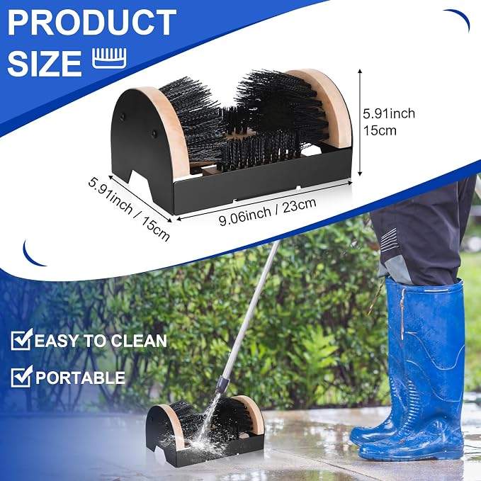 Sliner Boot Brush Scraper Outdoor Heavy Duty Shoe Cleaner Brush Boot Scraper for Sneaker Mud Cleaning Supplies(4 Pieces)