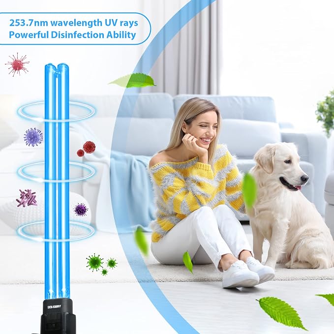 COOSPIDER 36W HVAC UV Light Sanitizer, Air Purifier for Whole House, UVC Light in Duct for AC Duct, Germicidal Lamp with 1 Spare Bulb, 253.7nm Wavelength Ozone Free 110V (CTUV-D36)