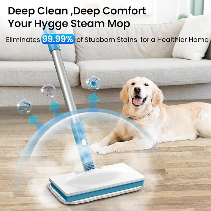 Czlife Z7 Steam Mop for Floor Cleaning, 13-in-1 Handheld Steam Cleaner for Home Tile Grout Hardwood Laminate Furniture Couch Clothes Carpet, Multi-Purpose Floor Steamer Machine, Corded (Blue)