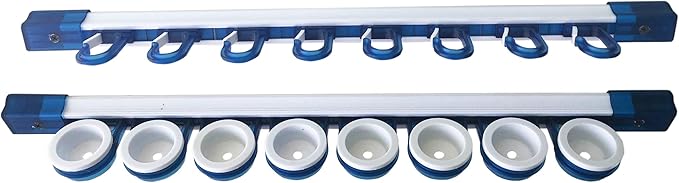 Rush Creek Creations | Fishing Rod Holder, Garage Organization and Wall Storage, for Reels, Gear and Accessories (Vertical/Horizontal Rack)