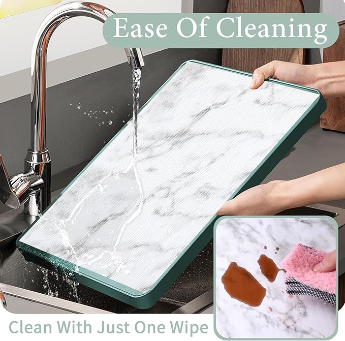 Drawer and Shelf Liner for Kitchen Cabinet: 17 in X 20 Ft Non Slip Waterproof Shelf Paper Non Adhesive Refrigerator Liners White Marble Easy Liners for Bathroom Cupboard with Knife Tape Measure
