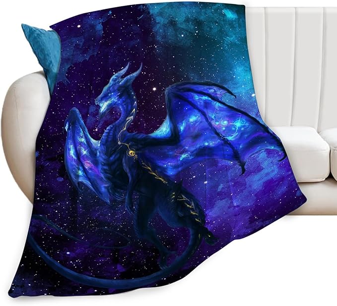 Tijuboni Dragon Throw Blanket Dragon Gifts for Boys Girls Men Women Kids Adults Soft Flannel Fleece Blanket for Couch Sofa Bed Home Decor 60"x80"