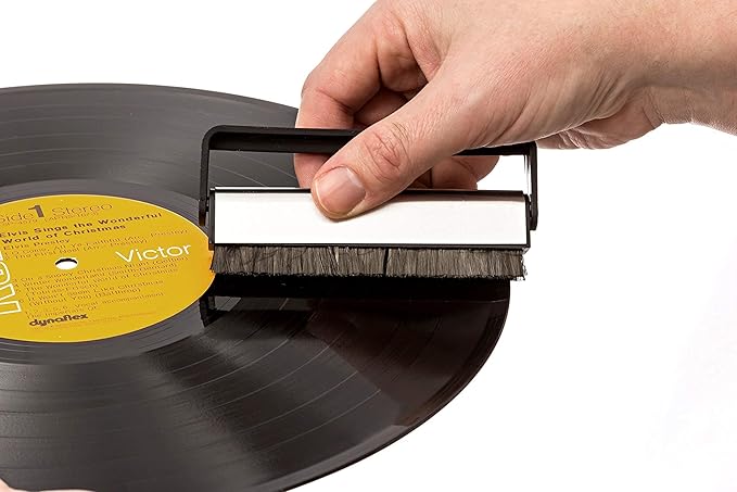 Vinyl Record Cleaner Solution Kit – Premium LP Cleaning Fluid and Carbon Fiber Brush 6.7oz Spray and Microfiber Anti Static Cloth for your Prized Album Collection