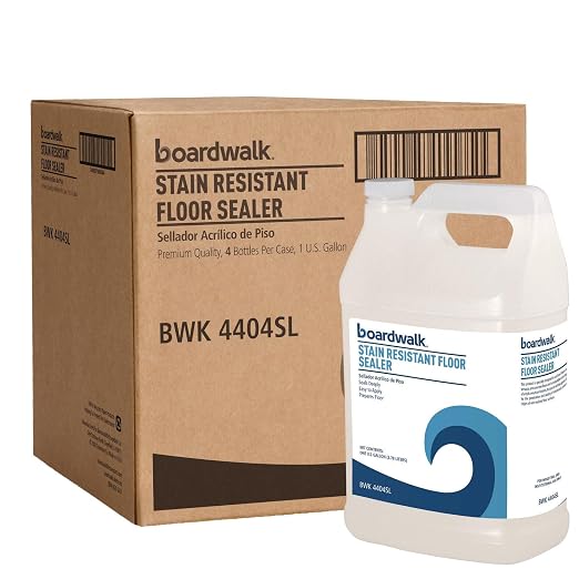 Boardwalk Stain Resistant Floor Sealer, 1 gal Bottle, 4/Carton