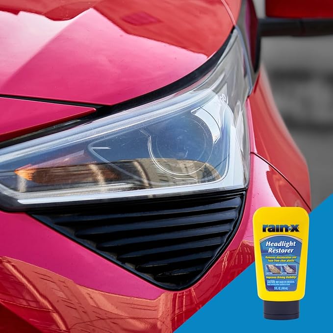 Rain-X 800001810 Headlight Restorer, Headlight Cleaner & Restoration Liquid for Hazy, Yellowed Headlights, Brings Lights Back to Like New Condition, No Tools Required & Long Lasting Result