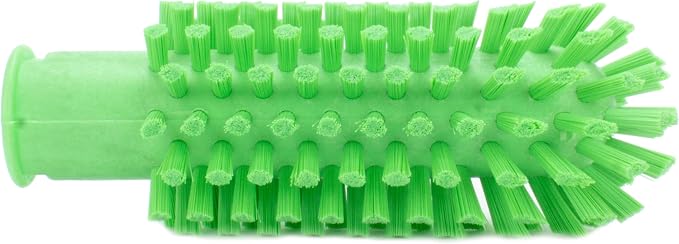 SPARTA Industrial Tank Brush Head Pipe Brush Head, Drain Brush with 3/4" Thread Hole (Handle Not Included) for Commercial Use, Plastic, 2 x 5.7 Inches, Lime (Pack of 6)