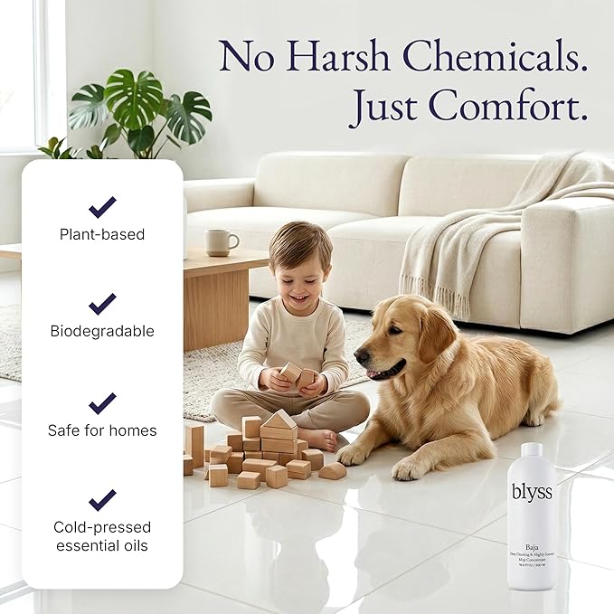 Mop Soap Baja, Floor Cleaner for Mopping, Luxury Scented Mop Soap, LVP Vinyl Laminate and Hardwood Floor Cleaner Solution, Plant Powered Floor Cleaner