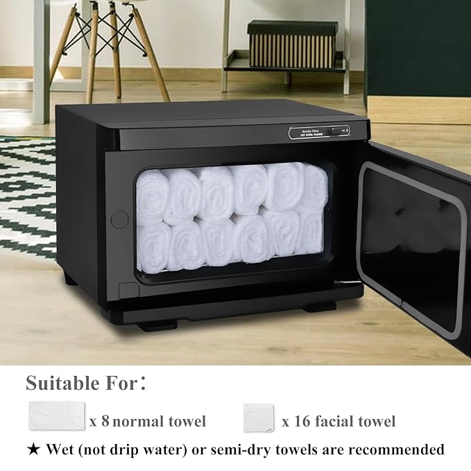 Retain Time 8L Professional Towel Warmer, Hot Towel Warmer, The RetainTime Towel Warmer is Suitable for Salons, Beauty, Spas, Pedicures and Other Professional Stores.(Black Towel Warmer)