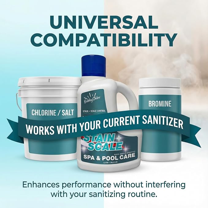 Stain and Scale Control for Hot Tub, Pool Stain Remover, Metal Sequestrant for Pool & Spa, Hot Tub Descaler Support, Mineral Inhibitor, 3 Liter – BubbyShine