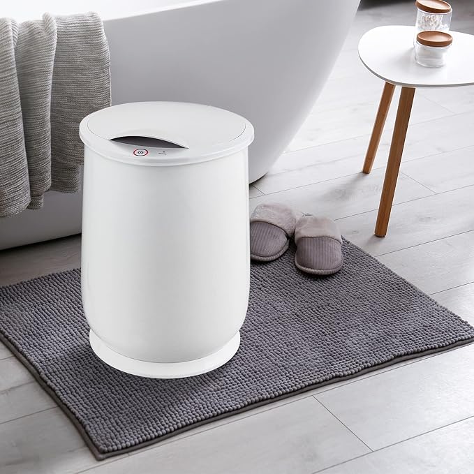 Giantex Towel Warmer Bucket for Bathroom, Portable Spa Hot Towel Heater, Flip-top Lid, Fragrance Holder, Auto Shut Off, 21L Large Capacity Towel Warmer Fits up to 2 Oversized Towels Bathrobes (White)