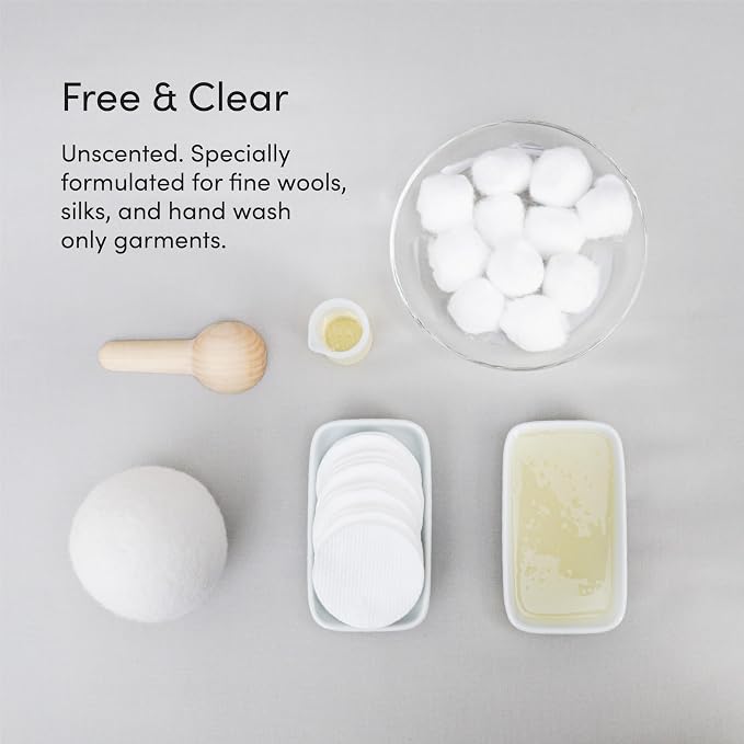 Dirty Labs | Bio-Liquid Laundry Gentle Starter Kit | Free & Clear & Delicates | 2x 32 Loads (8.6 fl oz) | Hyper-Concentrated | High Efficiency & Standard Machine Washing | Nontoxic, Biodegradable