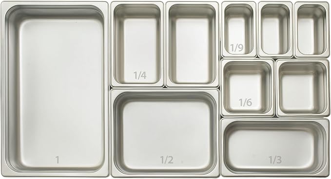 Winco Anti-Jamming Steam Pan, Full-Size x 4-Inch,Stainless Steel,Medium