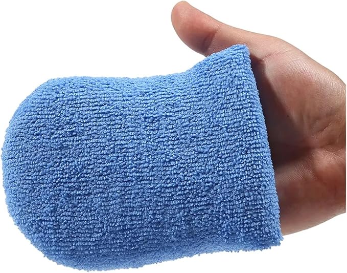 2/4/6Pcs Soft Microfiber Car Wax Applicator Mitts Polishing Sponge Wax Foam Car Wax Applicator Pad Car Detailing Cleaning Tools(4Pcs Grey)