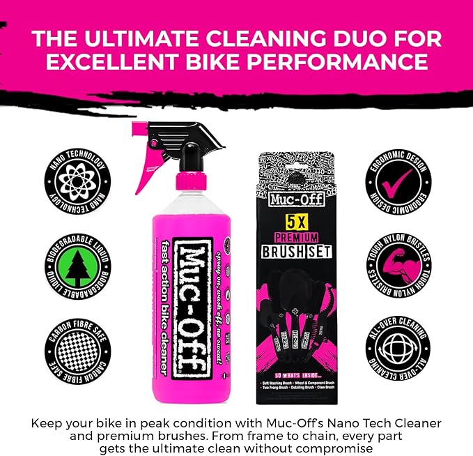 Muc-Off Bike Cleaner Concentrate | Powerful Nano Tech Bike Cleaner | Safe on Carbon Fibre, Biodegradable Formula for Bicycle and Motorcycle Cleaning