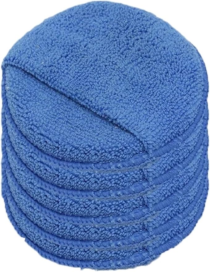 Car Polishing Waxing Sponges Pad 5 Inch 125mm Microfiber Round Motorcycle Auto Wax Applicator Polish Foam Sponges Cleaning Tools(Blue 5Pcs)